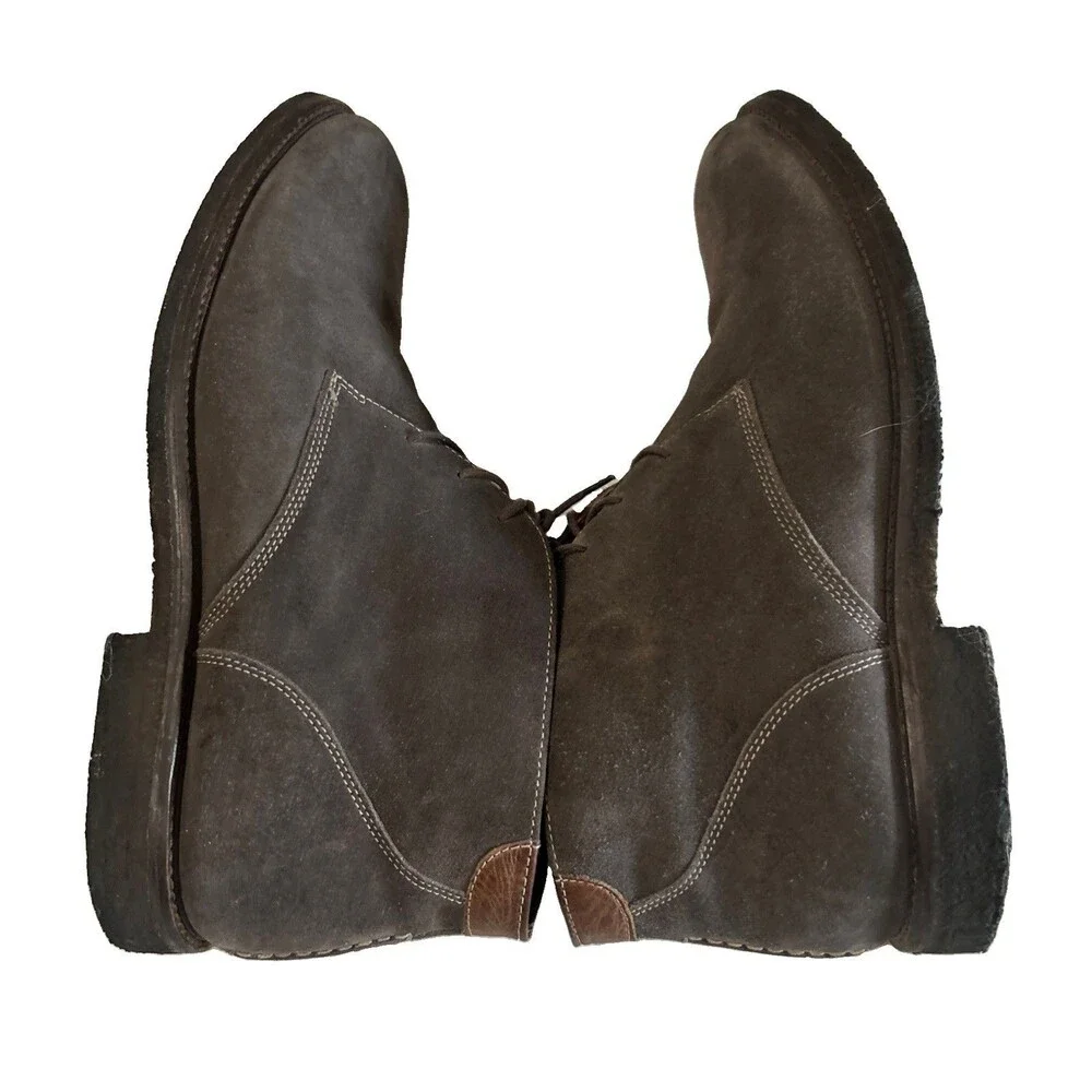 Johnston & Murphy Copeland Mens 13M Brown Suede Chukka Ankle Boots Crepe Sole